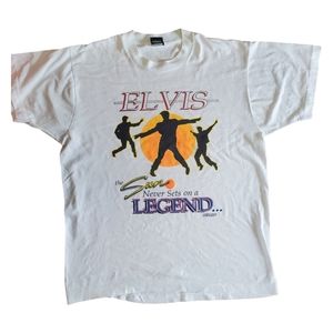 Elvis Presley 1980s Graceland Souvenir T-shirt, Short Sleeves, Size XL